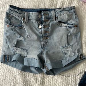 two aero jean shorts